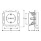 Busch-Jaeger Steckdosen-Einsatz Kd,m.erh.Berühr. aws 20 EUKB-214-3