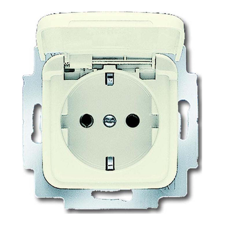 Busch-Jaeger Steckdosen-Einsatz ws mit Klappdeckel 20 EUK-212