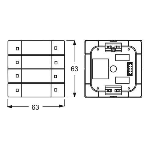 Busch-Jaeger Tastsensor 4/8fach Multifunktion 6127/02-84
