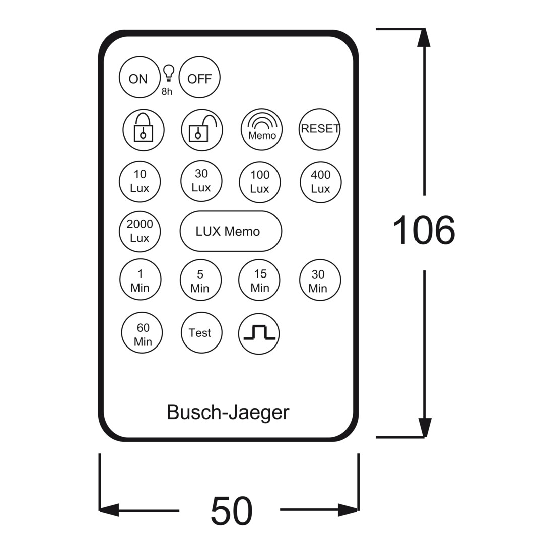 Busch-Jaeger Télécommande IR pour Präsenz tech 6843