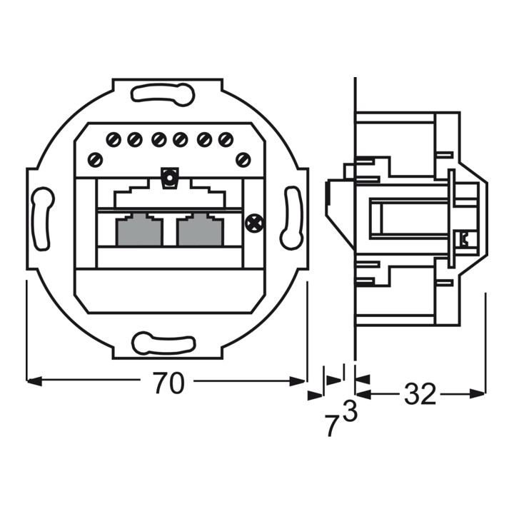 Busch-Jaeger UAE-Doseneinsatz 8/8-polig 0215