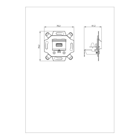 Busch-Jaeger USB-Anschlussdose alpinweiß 0261/12