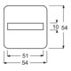 Busch-Jaeger Wippe aws Symbol Klingel m.Beschriftungsfeld 2506 N/KI-214-3