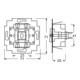 Busch-Jaeger Wippschalter-Einsatz Kreuz 230V 10A 2000/7 US-4