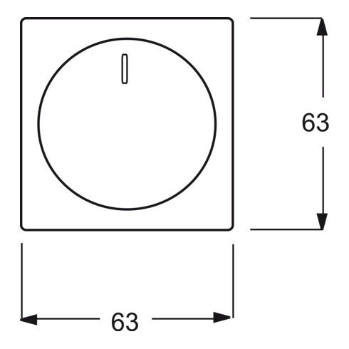 Busch-Jaeger Zentralscheibe alusil für Drehdimmer 6540-83-102