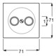 Busch-Jaeger Zentralscheibe aws f.Antennendose 2Loch 1743-74-3