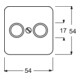 Busch-Jaeger Zentralscheibe aws f.Antennendose 2Loch 2531-214-3