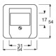 Busch-Jaeger Zentralscheibe aws f.TAE-Einsatz 2539-214-3