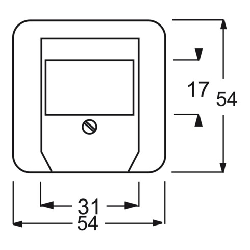 Busch-Jaeger Zentralscheibe aws f.TAE-Einsatz 2539-214