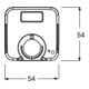 Busch-Jaeger Zentralscheibe aws f. Temp.-Regler 1794 TA-214-3