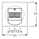 Busch-Jaeger Zentralscheibe aws f.UAE-Anschlussdo.2f 1803-02-74-3