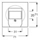 Busch-Jaeger Zentralscheibe aws f.UAE/TAE/LS 1766-74-3