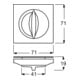 Busch-Jaeger Zentralscheibe aws Jalousie,m.Drehgriff 1740 DR-74-3