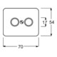 Busch-Jaeger Zentralscheibe ws f.Antennendose 2Loch 1743-22G-3