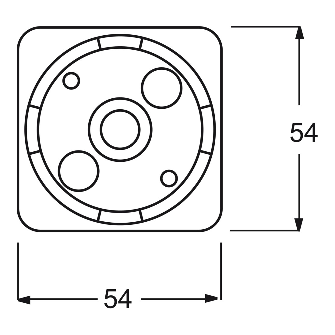 Busch-Jaeger Zentralscheibe ws für Drehdimmer 2110 C-212