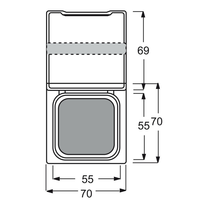 Busch-Jaeger Zwischenring aws m.Beschriftungsfeld 2118 GKN-34