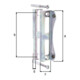 Butée de boîtier de fermeture modèle 2392 f.30 mm boîtier de fermeture, galvanisé DIN L/R GAH-3
