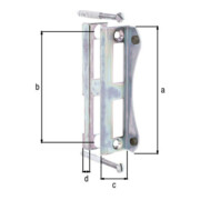 Butée de boîtier de fermeture modèle 2392 f.30 mm boîtier de fermeture, galvanisé DIN L/R GAH-3