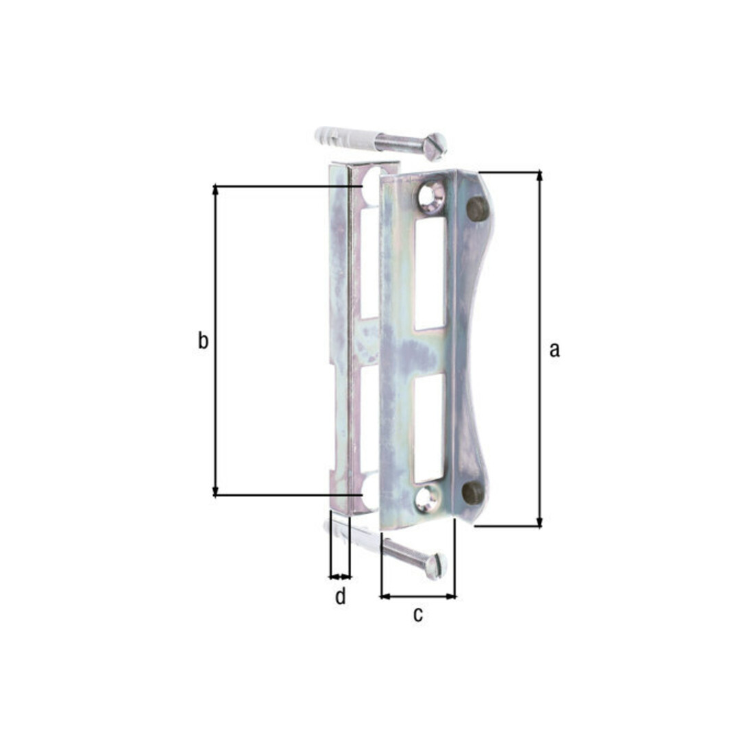 Butée de boîtier de fermeture modèle 2392 f.30 mm boîtier de fermeture, galvanisé DIN L/R GAH