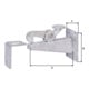 Butée de portail 100x65x50mm acier feuerZN pour vissage GAH-3