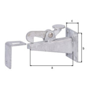 Butée de portail 100x65x50mm acier feuerZN pour vissage GAH-3