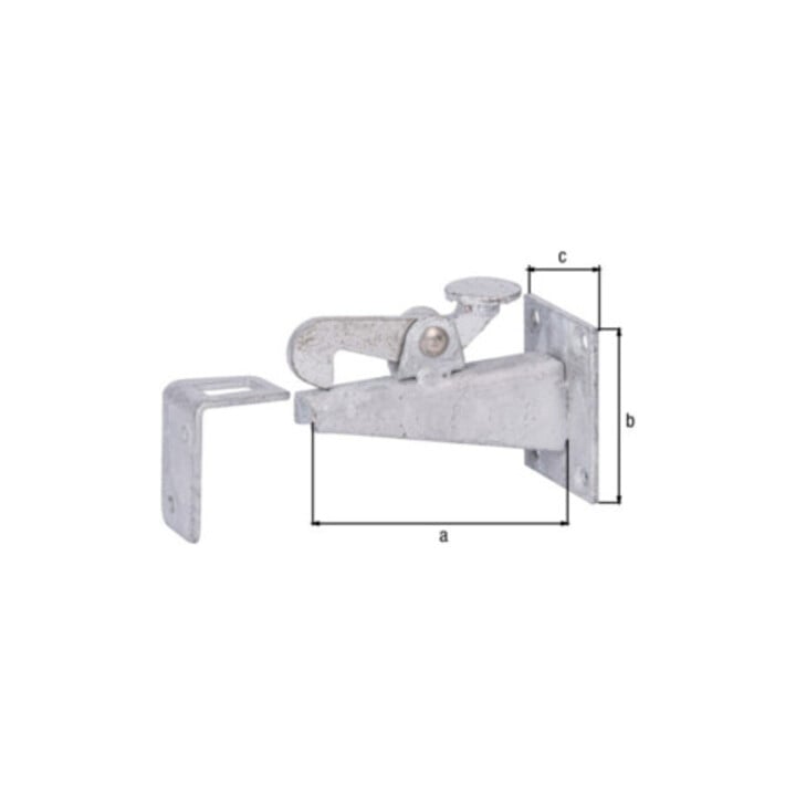 Butée de portail 100x65x50mm acier feuerZN pour vissage GAH