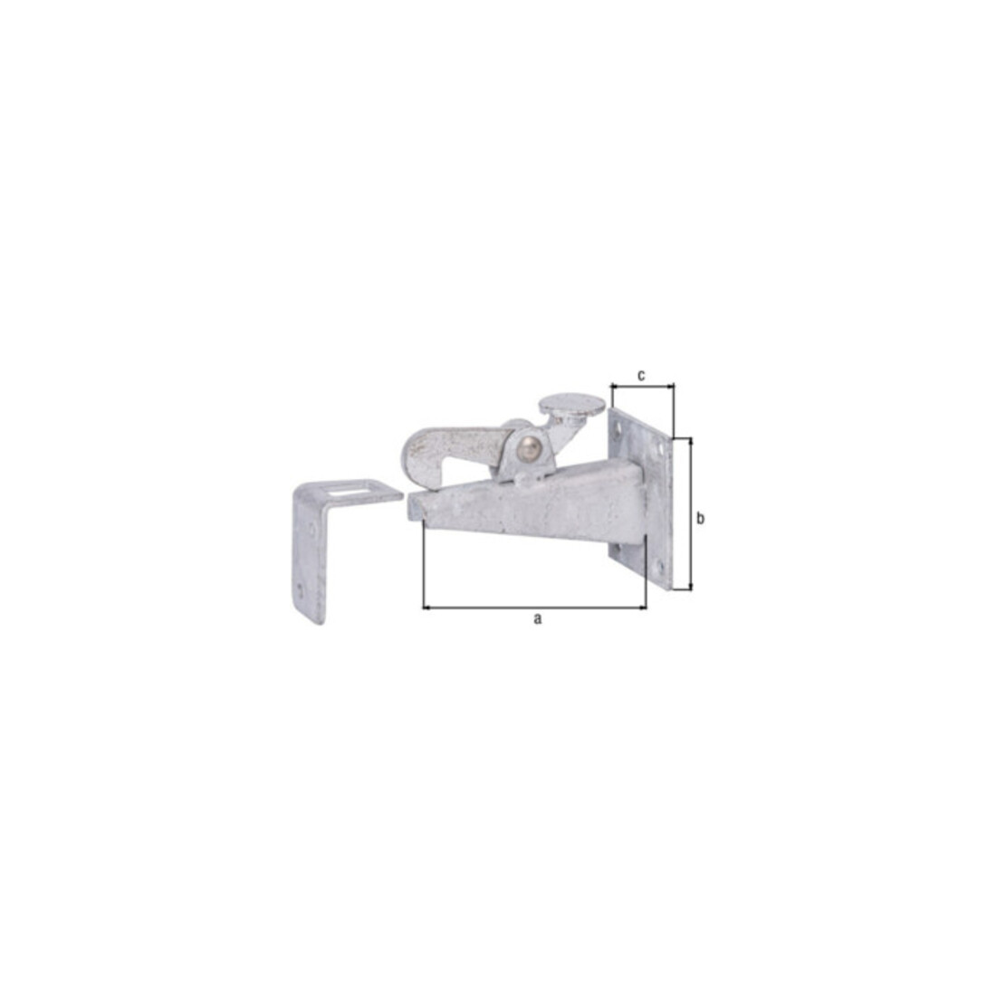 Butée de portail 100x65x50mm acier feuerZN pour vissage GAH