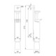 Butée de porte 1081.02 Alu.argent.laqué.course.30mm Assemblage de porte