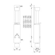 Butée de porte 1224.02 Alu.argent.laqué.course.90mm Ensemble porte-2