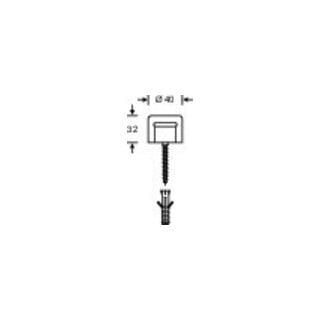 Butée de porte murale FSB 38 3880 caoutchouc noir L.32mm