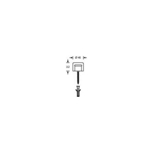 Butée de porte murale FSB 38 3880 caoutchouc noir L.32mm
