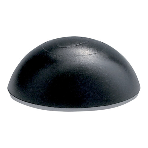 Butée murale demi-sphère noire, diamètre 32 mm H:13 mm
