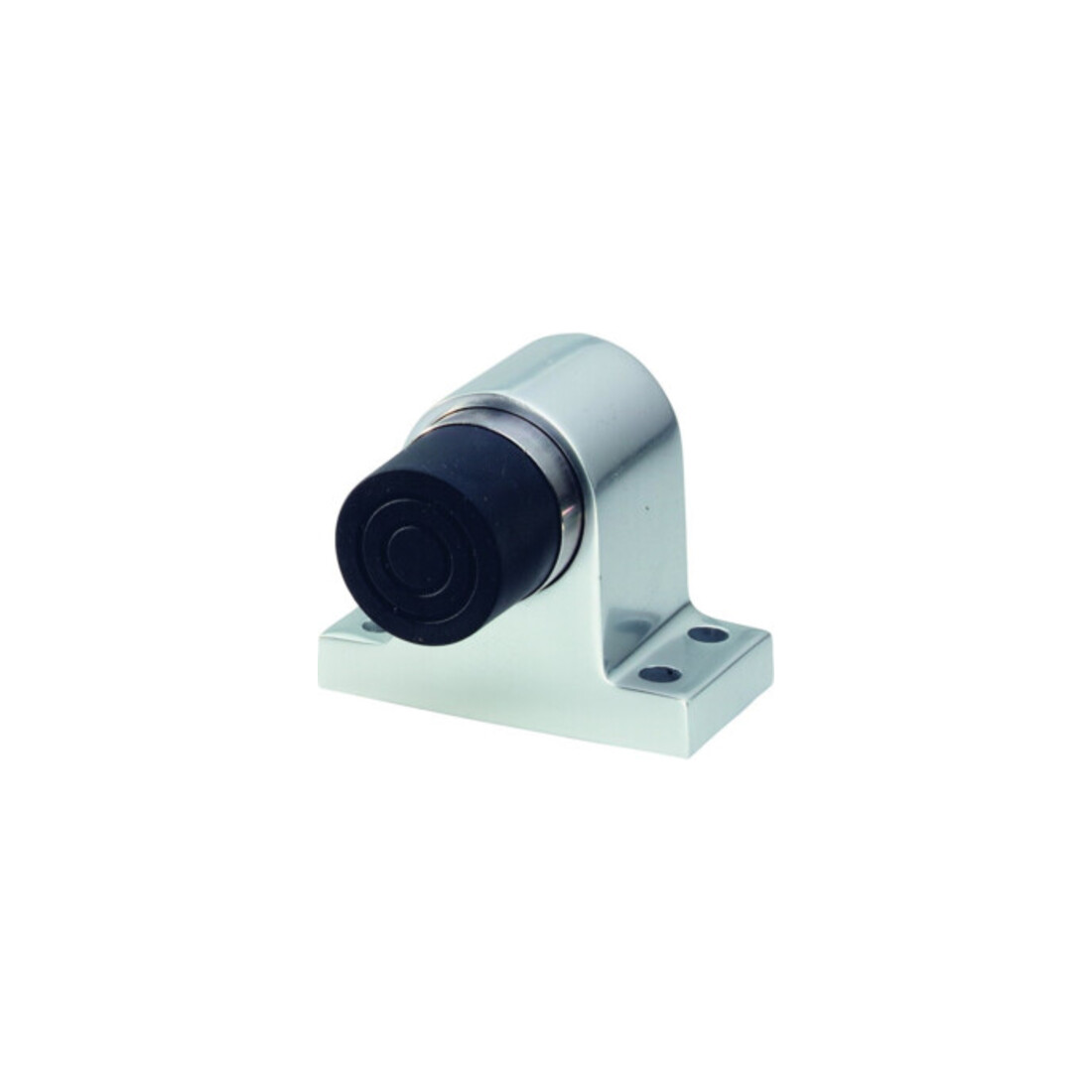 Butoir de porte Woelm KWS 2024.02, à visser, en aluminium laqué argent.