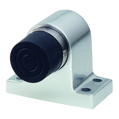 Butoir de porte Woelm KWS 2024.02, à visser, en aluminium laqué argent.