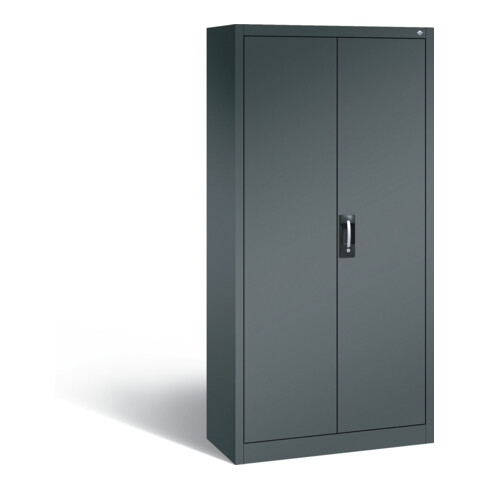 C+P Akten-/Garderobenschrank Acurado, H1950xB930xT400mm, Front Anthrazitgrau, Korpus Anthrazitgrau (8920-312)