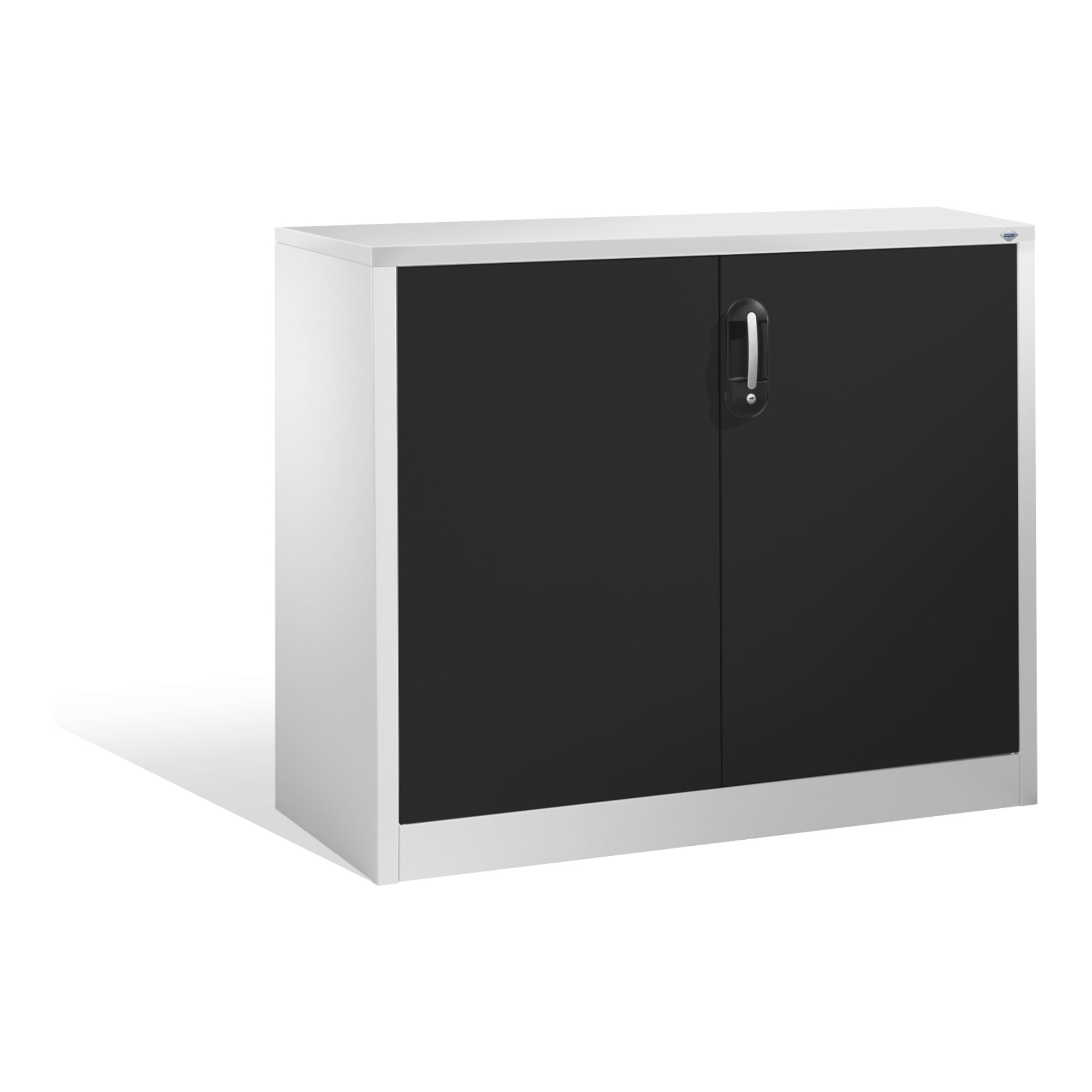 C+P Akten-Sideboard Acurado mit Drehtüren, 2 Ordnerhöhen, H1000xB1200xT400mm Front Schwarzgrau Korpus Lichtgrau ; C + P Möbelsysteme