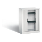 C+P Akten-Sideboard Omnispace mit Rollladen und Einlegeböden Lichtgrau 420 mm