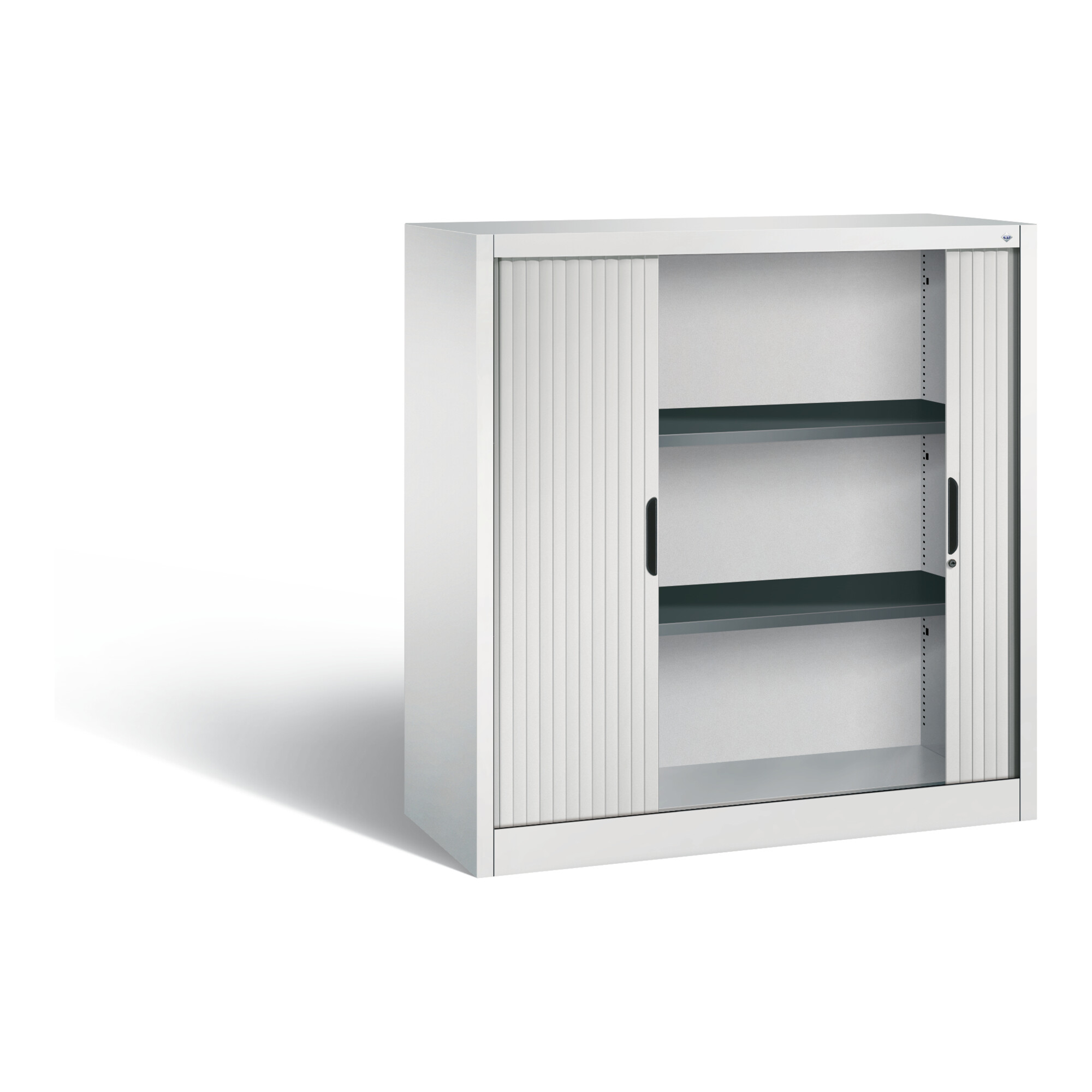 C+P Akten-Sideboard Omnispace mit Rollladen, 3 Ordnerhöhen, H1230xB1200xT420mm Front Lichtgrau Korpus Lichtgrau ; C + P Möbelsysteme