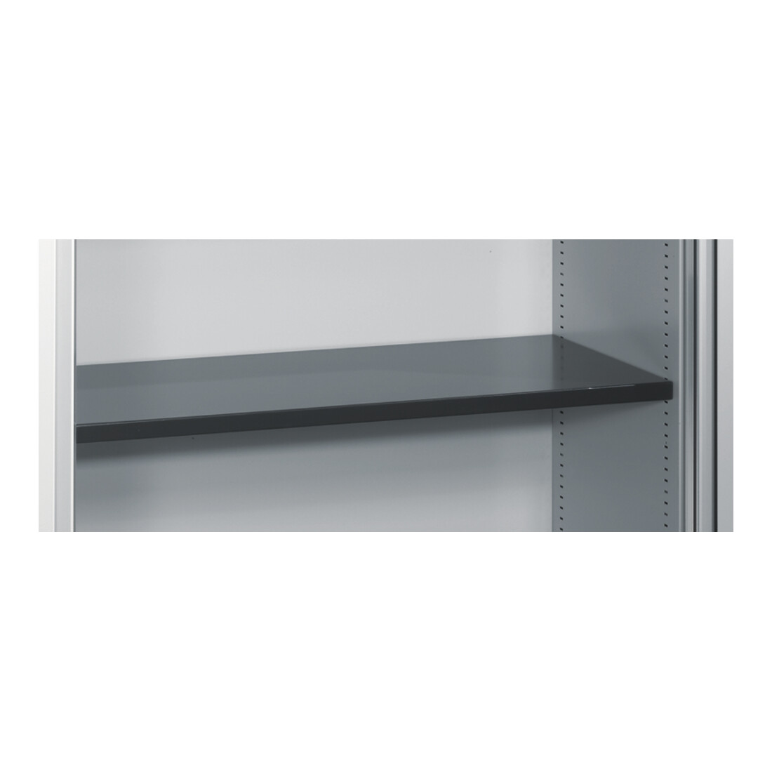 C+P Akten-Sideboard Omnispace mit Rollladen, 3 Ordnerhöhen, H1345xB1000xT420mm Front Lichtgrau Korpus Lichtgrau