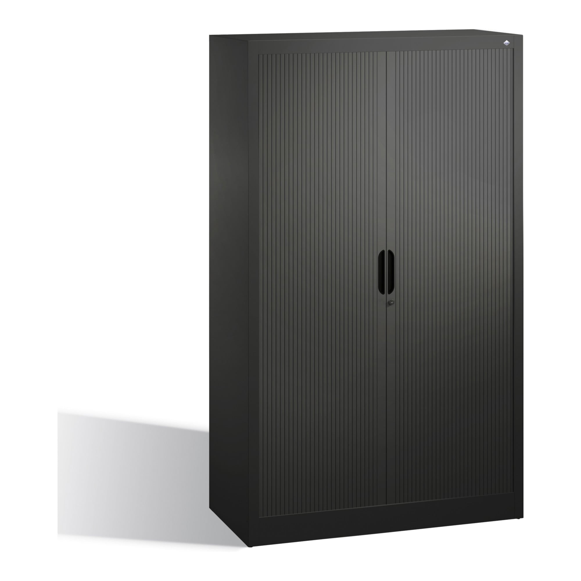 C+P Akten-Sideboard Omnispace mit Rollladen, 4 Ordnerhöhen, H1660xB1000xT420mm Schwarzgrau ; C + P Möbelsysteme