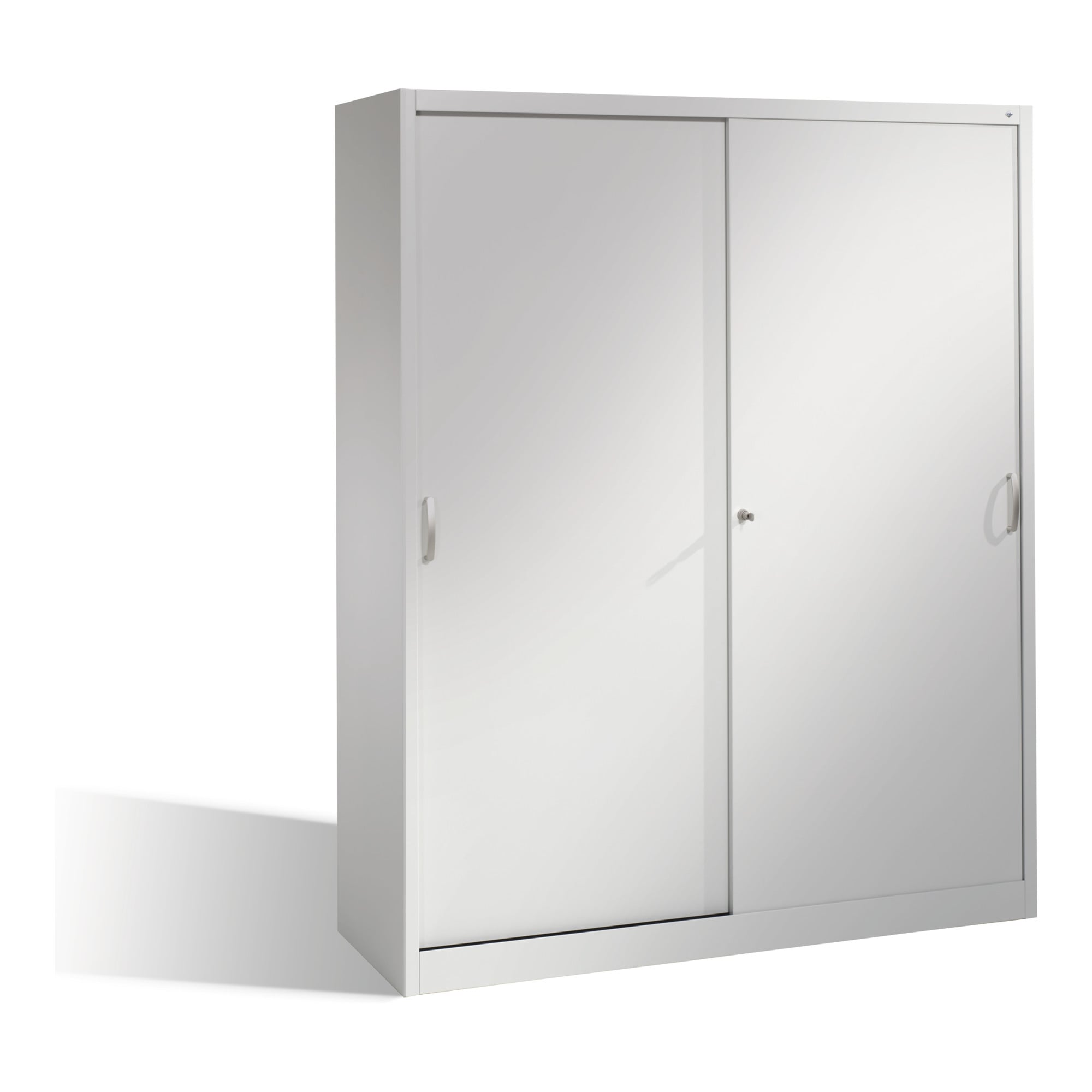 C+P Aktenschrank Acurado mit Schiebetüren, 2 x 5 Ordnerhöhen, H1950xB1600xT500mm Weißaluminium ; C + P Möbelsysteme