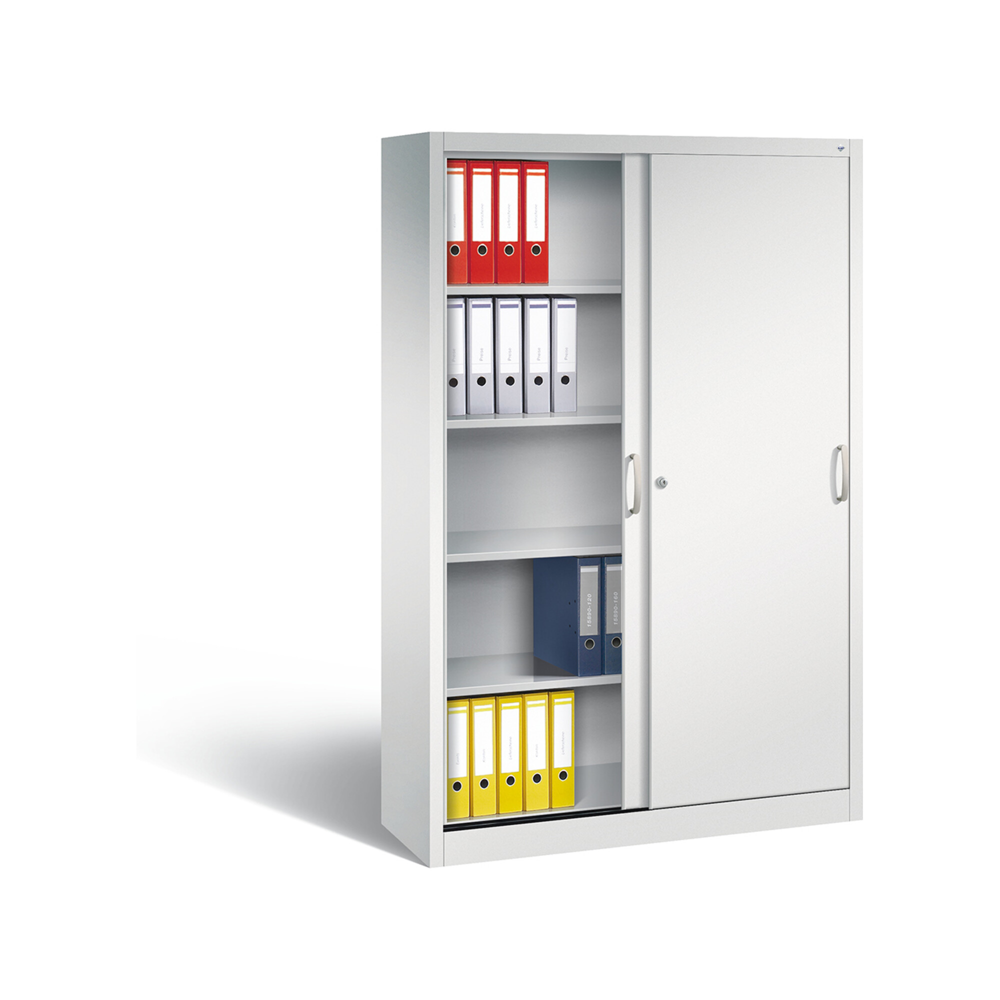 C+P Aktenschrank Acurado mit Schiebetüren, 5 Ordnerhöhen, H1950xB1200xT400mm Front Lichtgrau Korpus Lichtgrau ; C + P Möbelsysteme