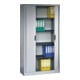 C+P Aktenschrank Omnispace mit Rollladen, 5 Ordnerhöhen, H1980xB1000xT420mm Front Lichtgrau Korpus Lichtgrau