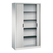 C+P Aktenschrank Omnispace mit Rollladen und 5 Ordnerhöhen Front Lichtgrau Korpus Lichtgrau