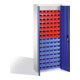 C+P Armoire à bacs de rangement 90 bacs visibles, H1690xL700xP300mm Face bleu gentiane Corps gris clair-1