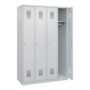 C+P Armoire à casiers Basis PLUS, 4 compartiments, 1850x1200x500mm, 7035/7035