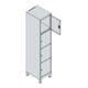 C+P Armoire à casiers Classic PLUS 4 compartiments 1950 × 400 × 500 mm blanc