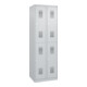 C+P Armoire à casiers double étage Base PLUS, 4 compartiments, 1850x600x500mm, 7035/7035-4