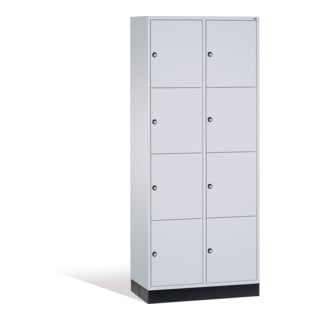 C+P Armoire à casiers Intro, 8 compartiments, H1950xL820xP500mm Avant Corps gris clair Corps gris clair Gris clair
