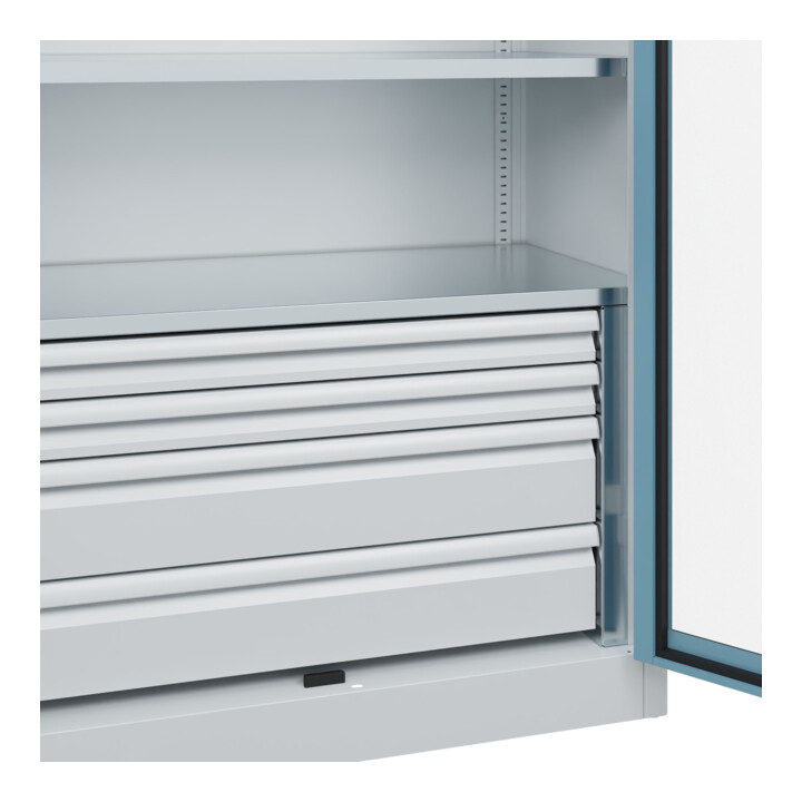 C+P Armoire à charge lourde Acurado Pro avec tiroirs 1950 × 1000 × 500 mm